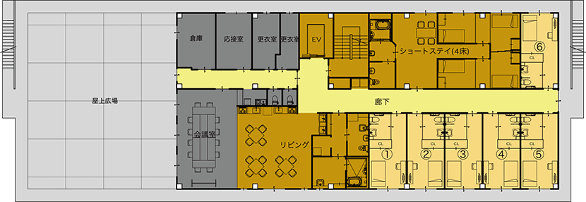4階平面図（療育・住宅）